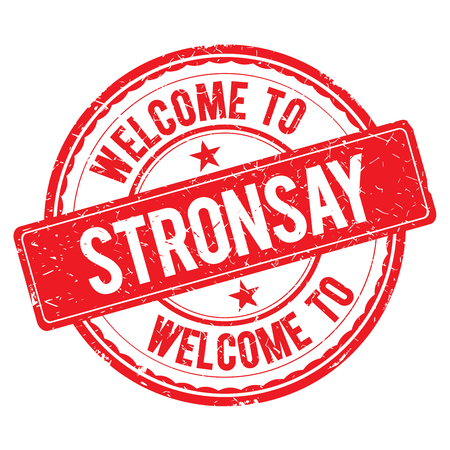 STRONSAY. Welcome to stamp sign illustrationの写真素材