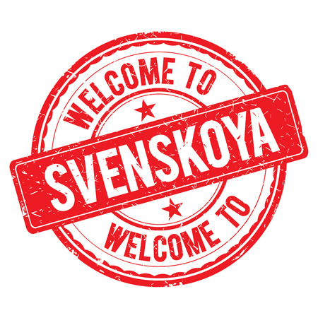 SVENSKOYA. Welcome to stamp sign illustrationの写真素材