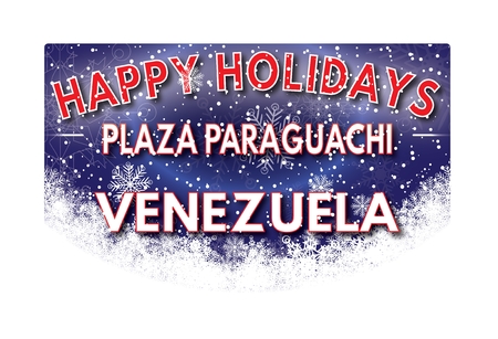 PLAZA PARAGUACHI VENEZUELA  Happy Holidays greeting cardの写真素材