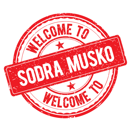 SODRA MUSKO. Welcome to stamp sign illustrationの写真素材
