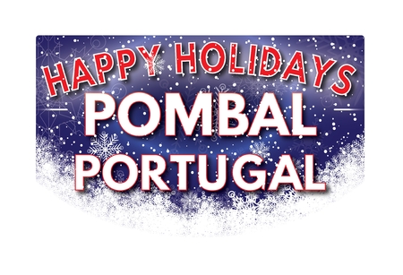 POMBAL PORTUGAL  Happy Holidays greeting cardの写真素材