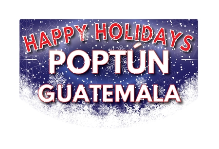 POPTUN GUATEMALA  Happy Holidays greeting cardの写真素材