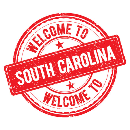 SOUTH CAROLINA. Welcome to stamp sign illustrationの写真素材