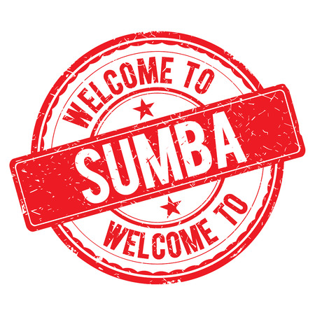 SUMBA. Welcome to stamp sign illustrationの写真素材