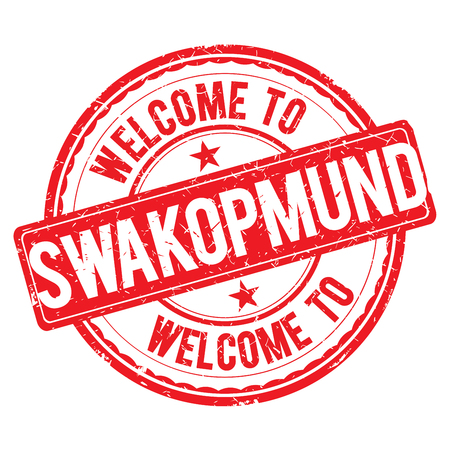 SWAKOPMUND. Welcome to stamp sign illustrationの写真素材