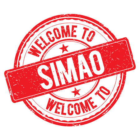 SIMAO. Welcome to stamp sign illustrationの写真素材