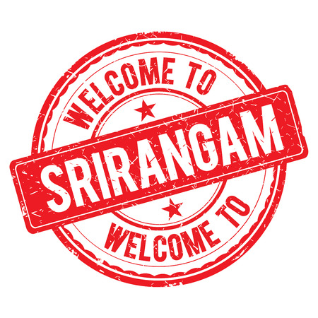 SRIRANGAM. Welcome to stamp sign illustrationの写真素材