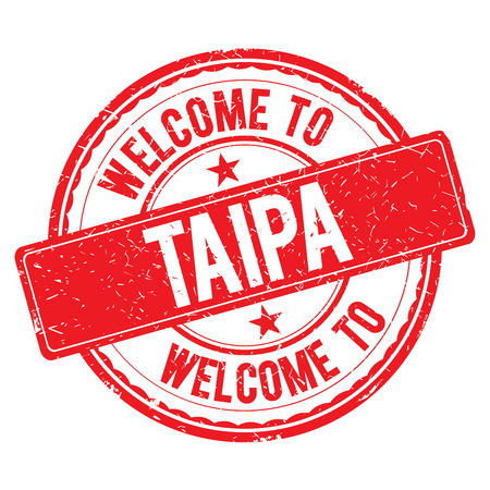 TAIPA. Welcome to stamp sign illustrationの写真素材