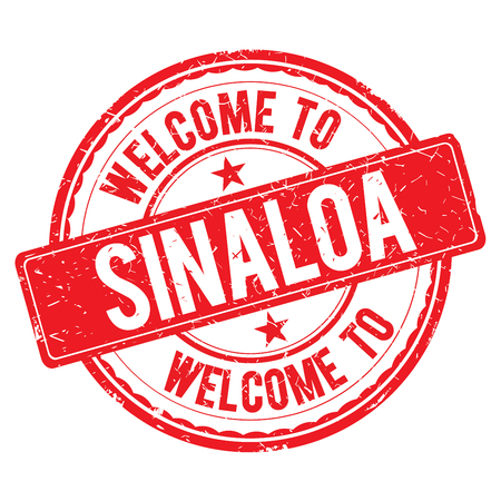 SINALOA. Welcome to stamp sign illustrationの写真素材