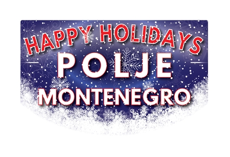 POLJE MONTENEGRO  Happy Holidays greeting cardの写真素材