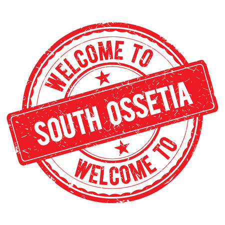 SOUTH OSSETIA. Welcome to stamp sign illustrationの写真素材