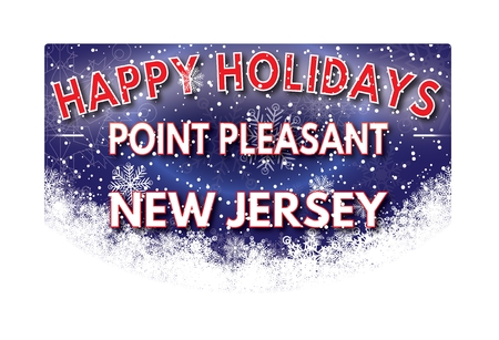 POINT PLEASANT NEW JERSEY  Happy Holidays greeting cardの写真素材