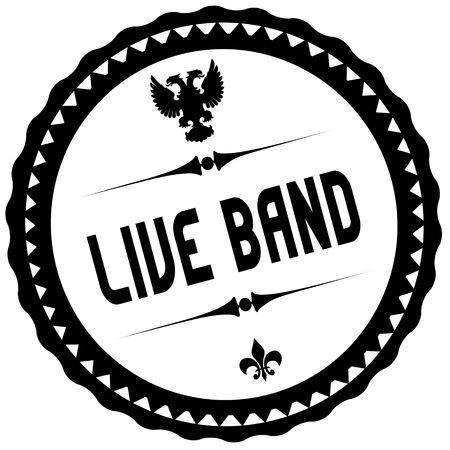 LIVE BAND black stamp. Illustration graphic concept imageの写真素材