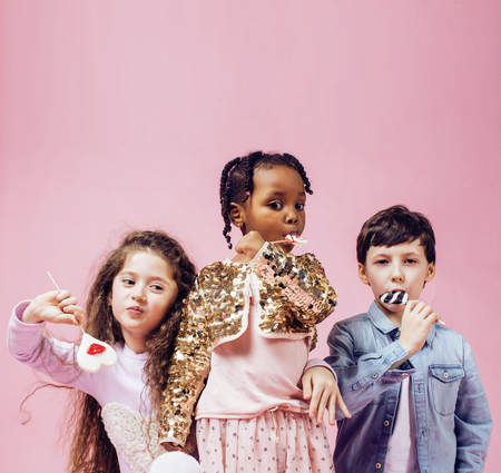 lifestyle people concept: diverse nation children playing togethの写真素材