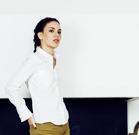 pretty stylish woman in fashion dress, lifestyle people concept,の写真素材