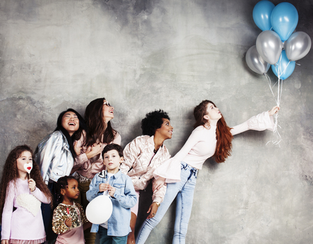 Lifestyle and people concept: young pretty diversity nations womの写真素材