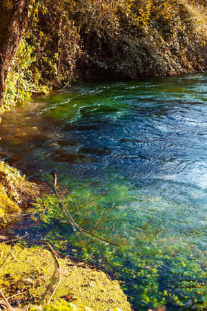 beautiful landscape with mountain river in europe, Albaniaの写真素材