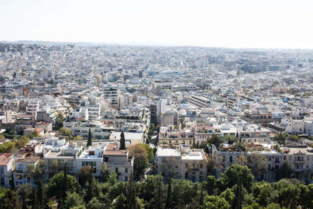 view on athens greece from top a lot of roofs