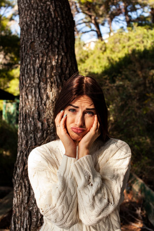 young pretty brunette woman, lifestyle people conceptの写真素材