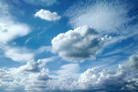 Magic blue sky autumn background