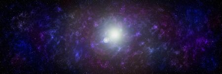 3D illustration, Planets and galaxy, science fiction wallpaper. Beauty of deep space. Billions of...
