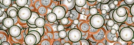 Large set of vintage clock faces. Texture of time