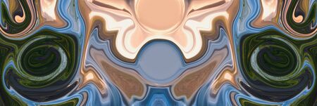 Colorful liquid abstract psychedelic background. Marbling texture design. Decorative fantasy ornament. Abstract liquid fluid effect colorful pattern. 3D illustrationの写真素材