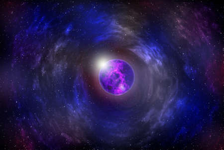 3D illustration, Planets and galaxy, science fiction wallpaper. Beauty of deep space. Billions of...