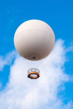 Georgia, Tbilisi - November 27, 2020: Air excursion balloon over Tbilisi, Capital of Georgia.のeditorial素材