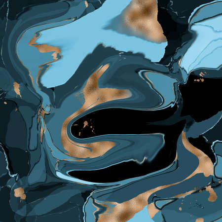 Luxury abstract fluid art painting background alcohol ink. Mixture of colors creating transparent...