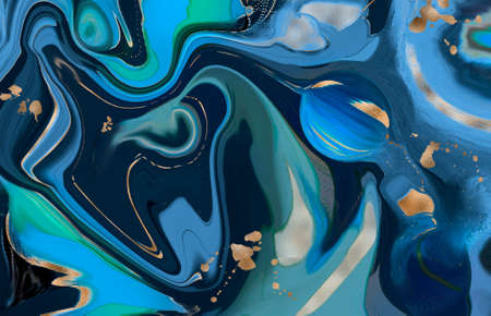 Luxury abstract fluid art painting background alcohol ink. Mixture of colors creating transparent...