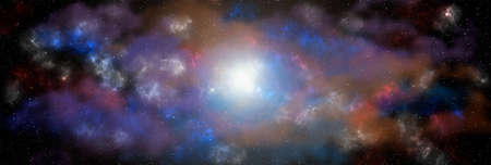 Planets and galaxy, science fiction wallpaper. Beauty of deep space. Billions of galaxies in the...