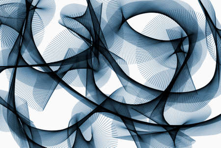 Abstract fractal lines mesh background. 3d illustration.