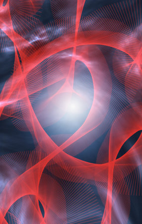 Abstract fractal lines mesh background. 3d illustration.