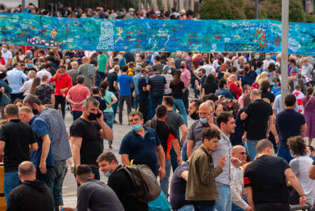 Georgia, Tbilisi - May 23, 2021: Massive Protest Against Namakhvani HPP Underway in Tbilisi.のeditorial素材