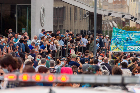 Georgia, Tbilisi - May 23, 2021: Massive Protest Against Namakhvani HPP Underway in Tbilisi.のeditorial素材