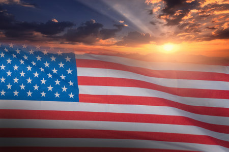 American flag for Memorial Day, 4th of July, Independence Day, Celebration Concept.