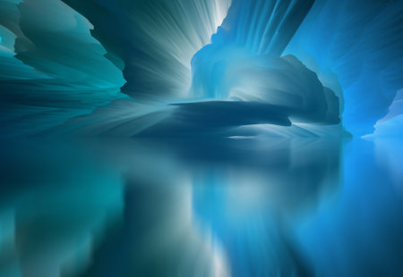 Magical world. Abstract Landscape, surreal lake and reflections. art, creativity and imagination. 3d...