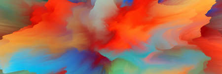 magical world. Colorful abstract fantasy background, surreal dream landscape. 3d illustration.の写真素材