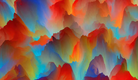 magical world. Colorful abstract fantasy background, surreal dream landscape. 3d illustration.