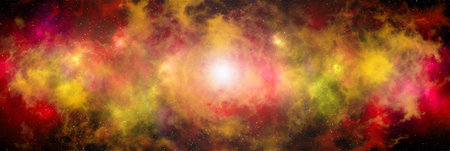 Planets and galaxy, science fiction wallpaper. Beauty of deep space. Billions of galaxies in the...