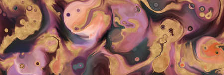 Multicolor abstract, Acrylic pour fluid art background. 3d illustration.