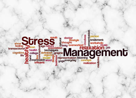 Word Cloud with STRESS MANAGEMENT concept create with text only.の写真素材