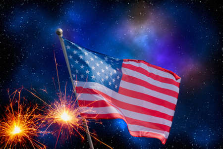 American flag for Memorial Day, 4th of July, Independence Day, Celebration Concept.