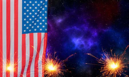 American flag for Memorial Day, 4th of July, Independence Day, Celebration Concept.