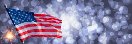 American flag for Memorial Day, 4th of July, Independence Day, Celebration Concept.
