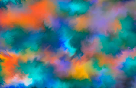 abstract clouds. Modern futuristic pattern. Multicolor dynamic background. Colored fluid explosion. abstract clouds design for poster. 3d rendering.の写真素材