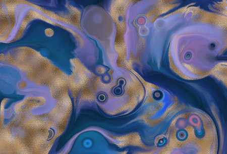 Multicolor abstract, Acrylic pour fluid art background. 3d illustration.
