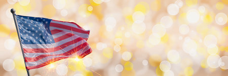 American flag for Memorial Day, 4th of July, Independence Day, Celebration Concept.
