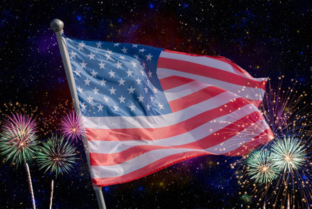 American flag for Memorial Day, 4th of July, Independence Day, Celebration Concept.